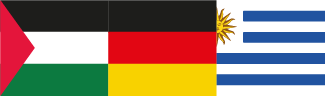 Banderas de Uruguay, Alemania, Palestina